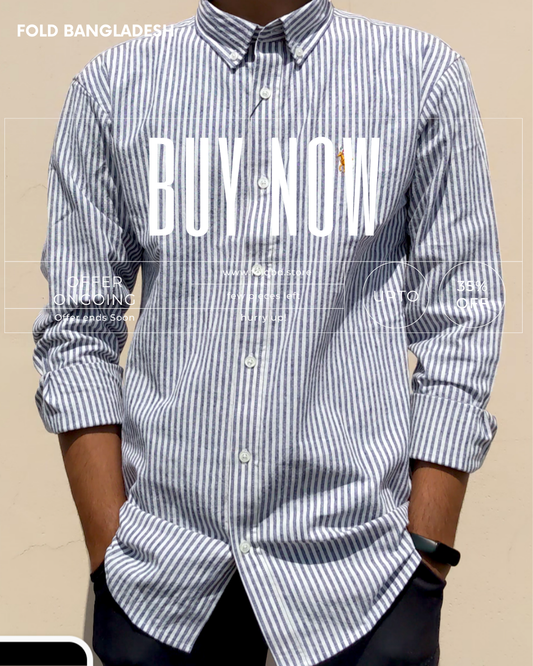 Stripped Blue Mens Formal Shirt DBSS