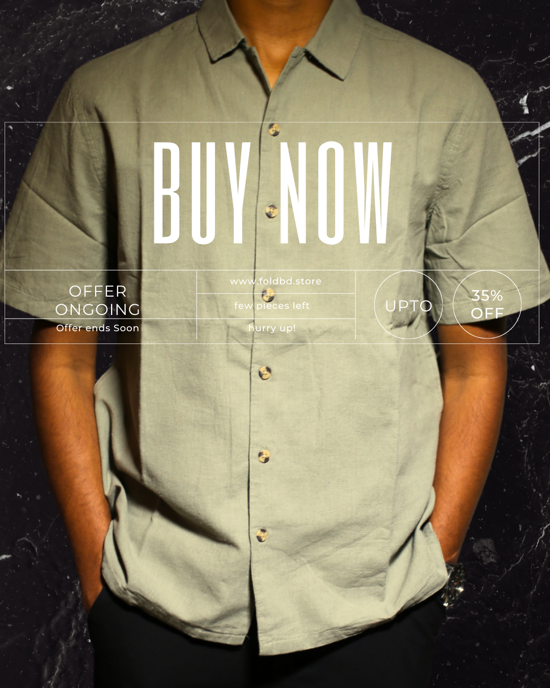 Men's Half Sleeve Olive  Shirt