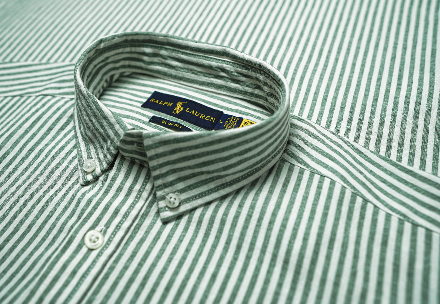 Stripped Green Mens Formal Shirt GSS